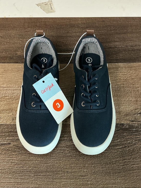 Cat & Jack Other - Cat & Jack Navy Canvas Lace-Up Kids Navy Jett Sneakers